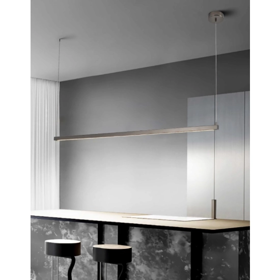 Lampa wisząca BEAM-120 LED - tytanowa oprawa liniowa - zdjęcie produktu