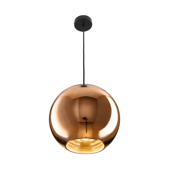 Lampa wisząca MIRROR GLOW - M miedziana 30 cm - zdjęcie produktu