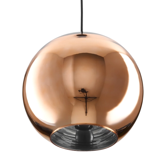 Lampa wisząca MIRROR GLOW - M miedziana 30 cm - zdjęcie produktu