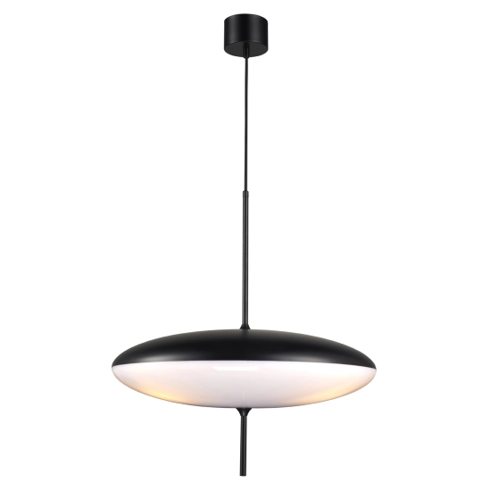 Lampa wisząca PIATTO 50 cm, biało czarna - zdjęcie produktu