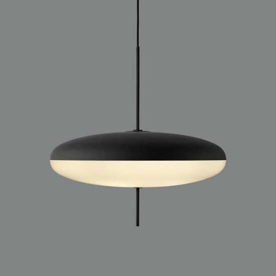 Lampa wisząca PIATTO 50 cm, biało czarna - zdjęcie produktu
