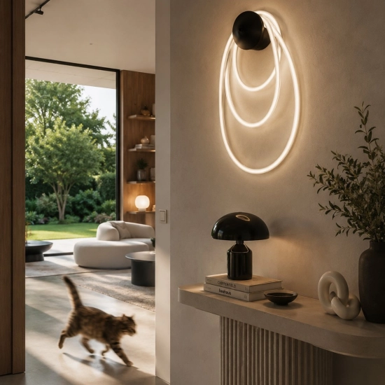 Lampa ścienna FANTASIA czarna 30 cm - zdjęcie produktu