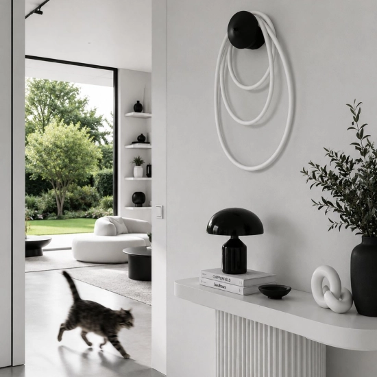 Lampa ścienna FANTASIA czarna 30 cm - zdjęcie produktu