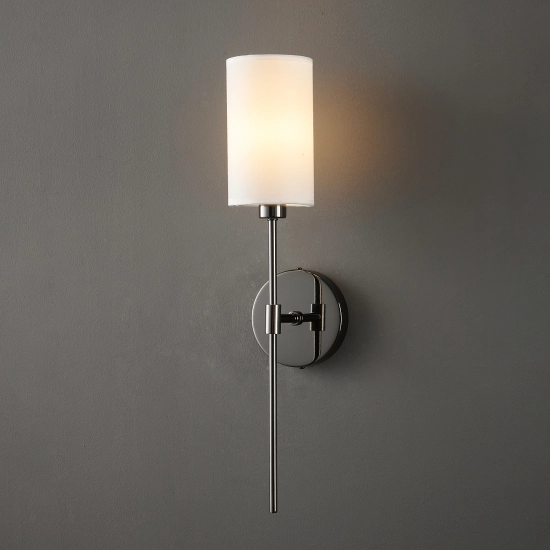 Lampa ścienna DARLING 53 cm- czarny kinkiet z abażurem - zdjęcie produktu