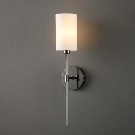 Lampa ścienna DARLING 53 cm- czarny kinkiet z abażurem - zdjęcie produktu