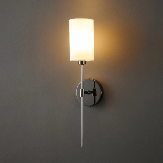 Lampa ścienna DARLING 53 cm- czarny kinkiet z abażurem - zdjęcie produktu