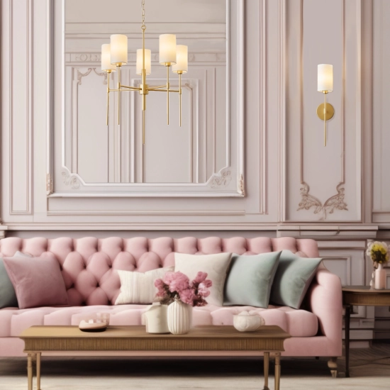 Lampa ścienna DARLING 53 cm- czarny kinkiet z abażurem - zdjęcie produktu