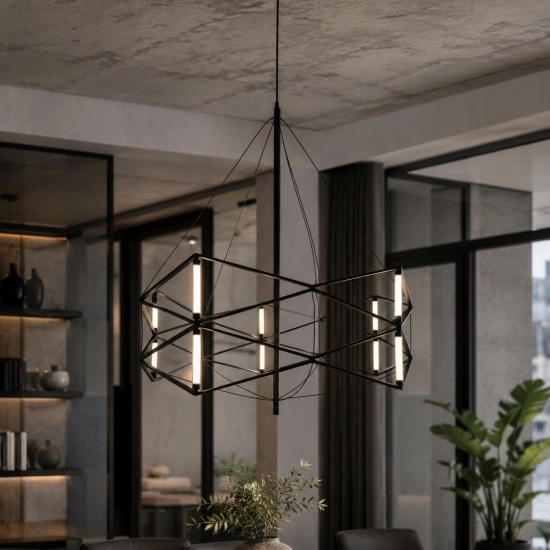 Lampa wisząca SPACE LED czarna 60 cm - zdjęcie produktu