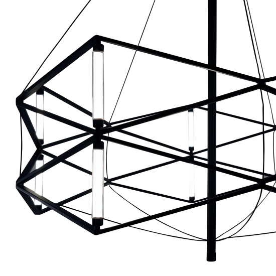 Lampa wisząca SPACE LED czarna 60 cm - zdjęcie produktu