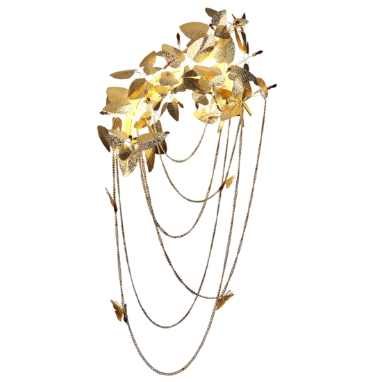 Lampa ścienna BLOSSOM złota 120 cm - zdjęcie produktu