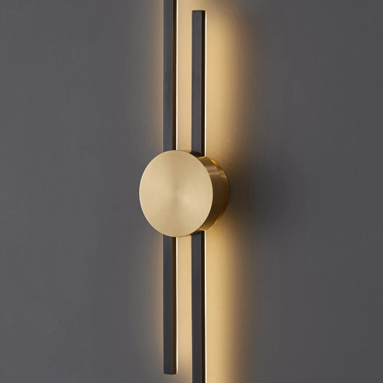 Lampa ścienna CENTRO 122 cm - LED, czarno mosiężny - zdjęcie produktu