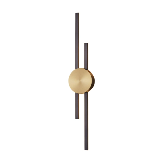 Lampa ścienna CENTRO 64 cm - LED, czarno mosiężny - zdjęcie produktu