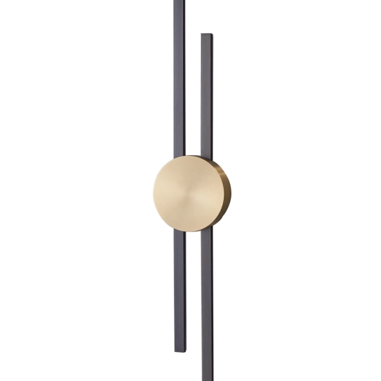 Lampa ścienna CENTRO 64 cm - LED, czarno mosiężny - zdjęcie produktu