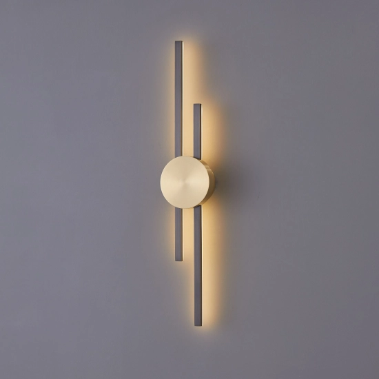 Lampa ścienna CENTRO 64 cm - LED, czarno mosiężny - zdjęcie produktu