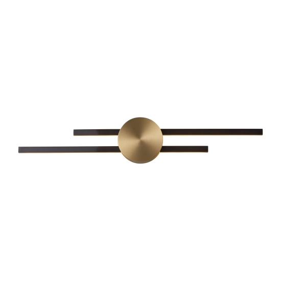Lampa ścienna CENTRO 64 cm - LED, czarno mosiężny - zdjęcie produktu