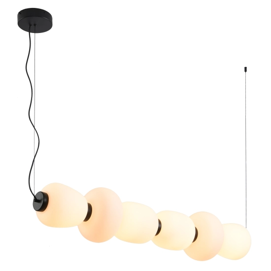 Lampa wisząca BRILLA-6, 125 cm, czarna - zdjęcie produktu