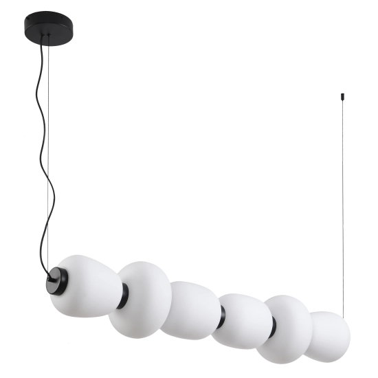 Lampa wisząca BRILLA-6, 125 cm, czarna - zdjęcie produktu