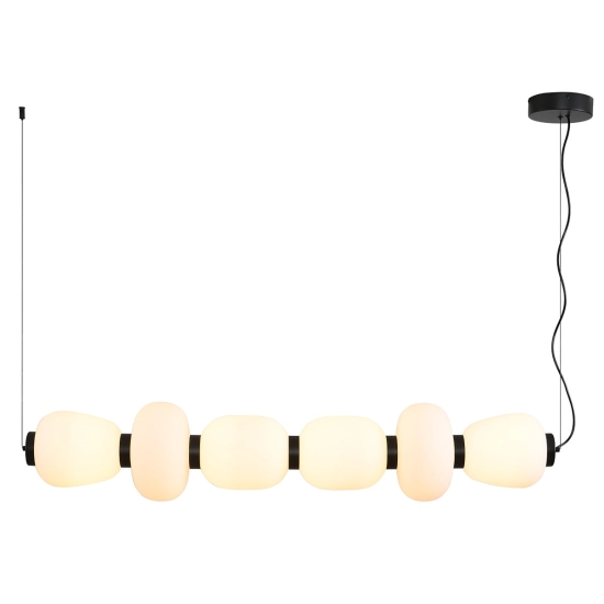 Lampa wisząca BRILLA-6, 125 cm, czarna - zdjęcie produktu