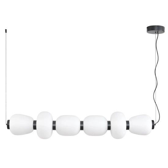 Lampa wisząca BRILLA-6, 125 cm, czarna - zdjęcie produktu