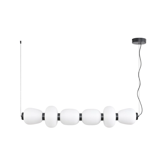 Lampa wisząca BRILLA-6, 125 cm, czarna - zdjęcie produktu