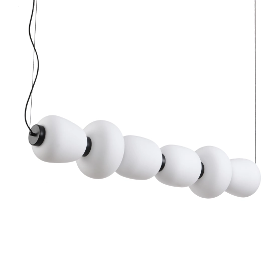 Lampa wisząca BRILLA-6, 125 cm, czarna - zdjęcie produktu