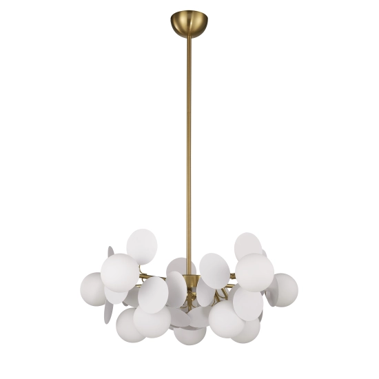 Lampa wisząca CHIC-5, biało złota 65 cm - zdjęcie produktu