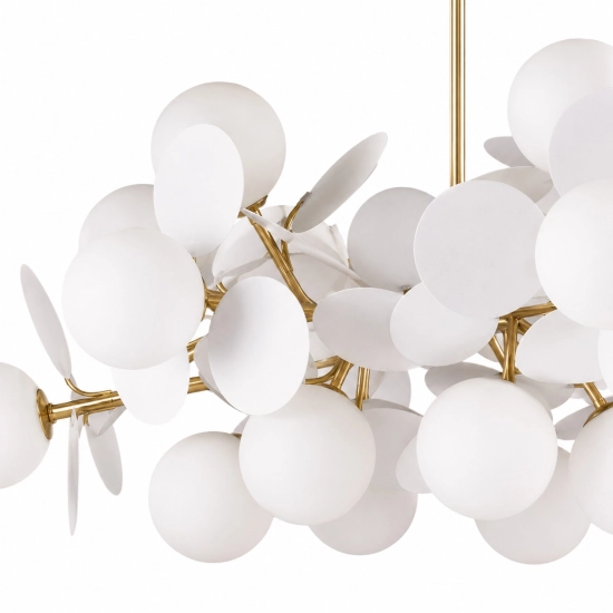 Lampa wisząca CHIC-5, biało złota 65 cm - zdjęcie produktu