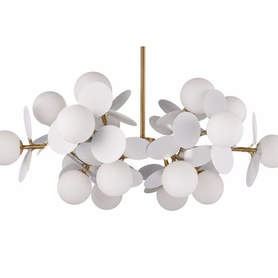 Lampa wisząca CHIC-5, biało złota 65 cm - zdjęcie produktu