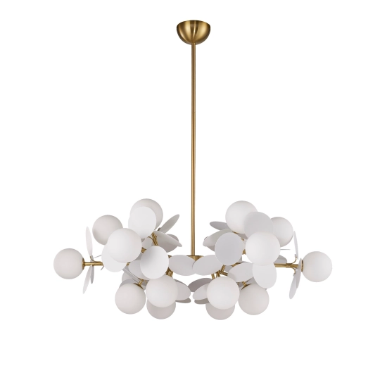 Lampa wisząca CHIC-6, biało złota 90 cm - zdjęcie produktu