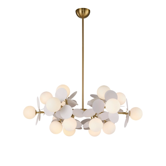 Lampa wisząca CHIC-6, biało złota 90 cm - zdjęcie produktu