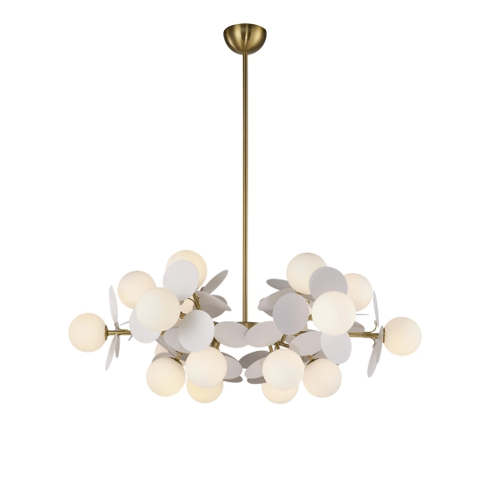 Lampa wisząca CHIC-6, biało złota 90 cm - zdjęcie produktu