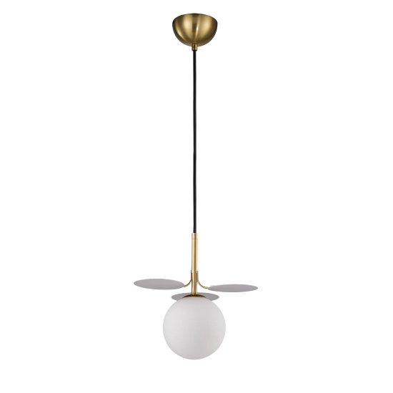 Lampa wisząca CHIC-1 biało złota, 20 cm - zdjęcie produktu