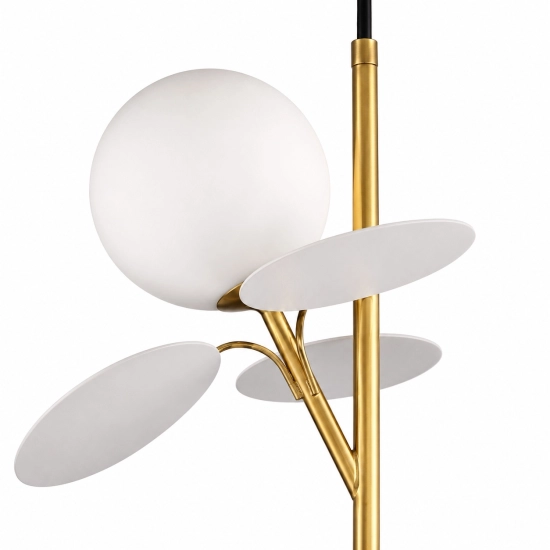 Lampa wisząca CHIC-2 pionowa złoto biała 26 cm - zdjęcie produktu