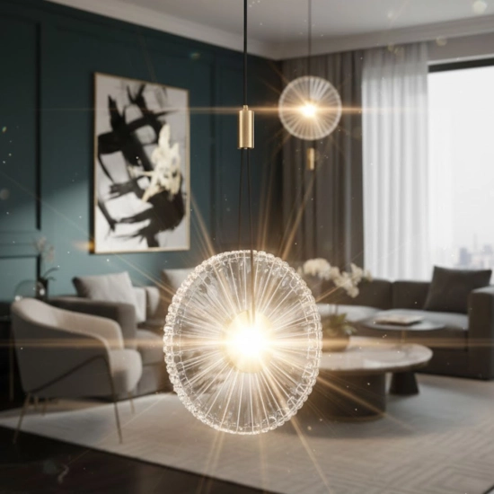 Lampa wisząca SUNBLAST - LED 20 cm, złota - zdjęcie produktu