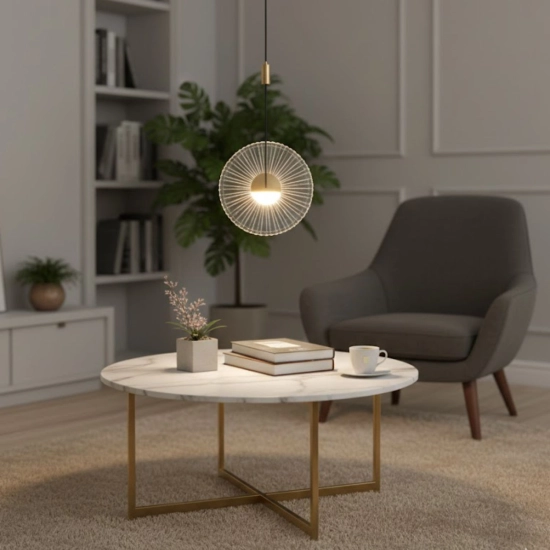 Lampa wisząca SUNBLAST - LED 20 cm, złota - zdjęcie produktu