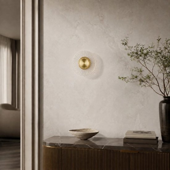 Lampa ścienna SUNBLAST - kinkiet LED 20 cm, złoty - zdjęcie produktu