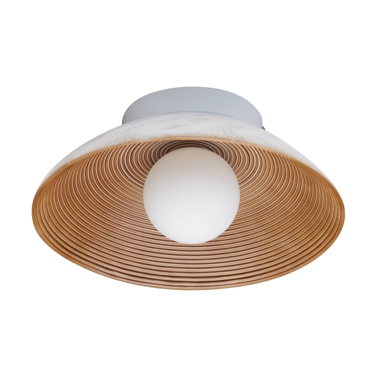 Lampa ścienna ILUSIONI 26 cm - okrągły kinkiet beżowy - zdjęcie produktu