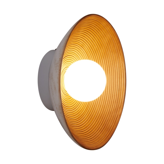 Lampa ścienna ILUSIONI 26 cm - okrągły kinkiet beżowy - zdjęcie produktu