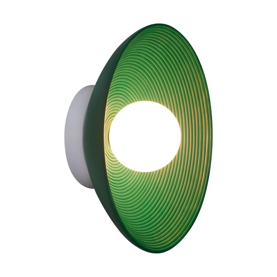 Lampa ścienna ILUSIONI 26 cm - okrągły kinkiet zielony - zdjęcie produktu