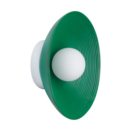 Lampa ścienna ILUSIONI 26 cm - okrągły kinkiet zielony - zdjęcie produktu