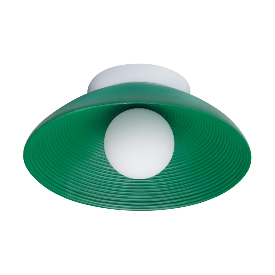 Lampa ścienna ILUSIONI 26 cm - okrągły kinkiet zielony - zdjęcie produktu