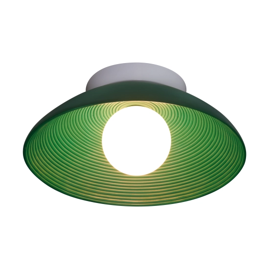 Lampa ścienna ILUSIONI 26 cm - okrągły kinkiet zielony - zdjęcie produktu
