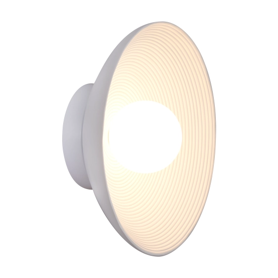 Lampa ścienna ILUSIONI 26 cm - okrągły kinkiet biały - zdjęcie produktu