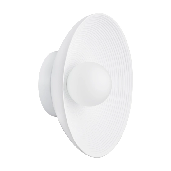 Lampa ścienna ILUSIONI 26 cm - okrągły kinkiet biały - zdjęcie produktu