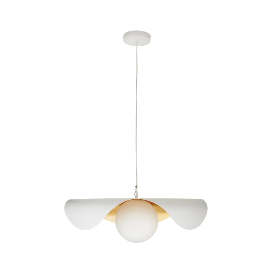 Lampa wisząca ENZO 40 cm - biało złota - zdjęcie produktu