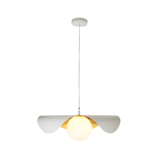 Lampa wisząca ENZO 40 cm - biało złota - zdjęcie produktu