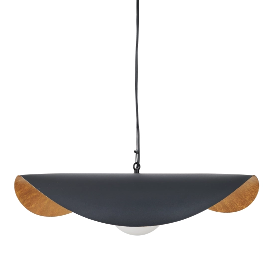 Lampa wisząca ENZO 60 cm - czarno złota - zdjęcie produktu