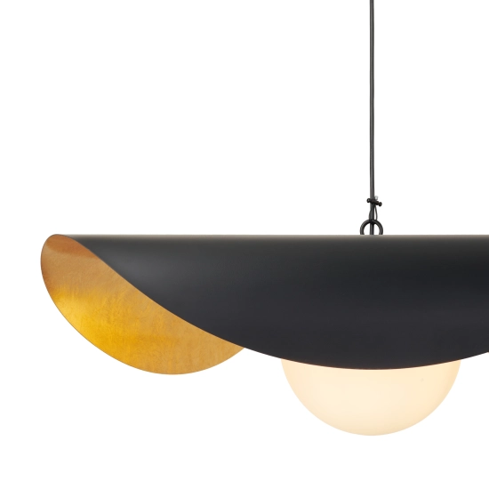 Lampa wisząca ENZO 60 cm - czarno złota - zdjęcie produktu