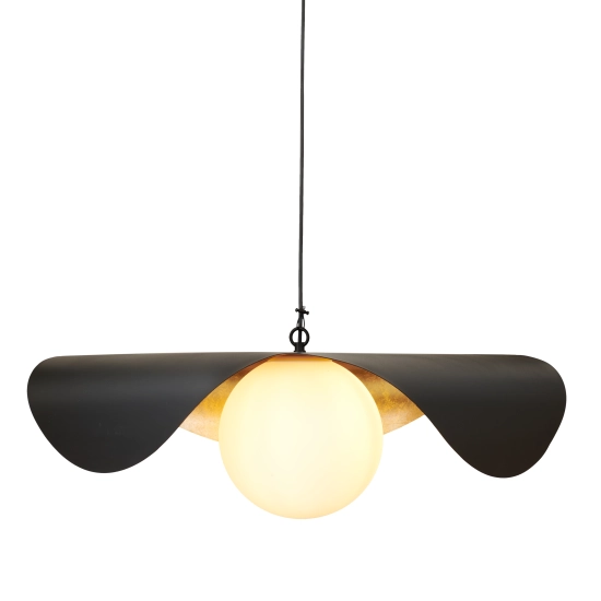 Lampa wisząca ENZO 80 cm - czarno złota - zdjęcie produktu