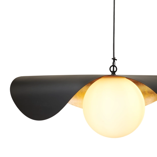 Lampa wisząca ENZO 80 cm - czarno złota - zdjęcie produktu